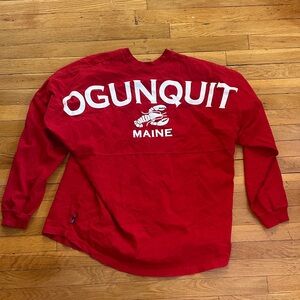 Red vintage Ogunquit Long Sleeve Shirt
